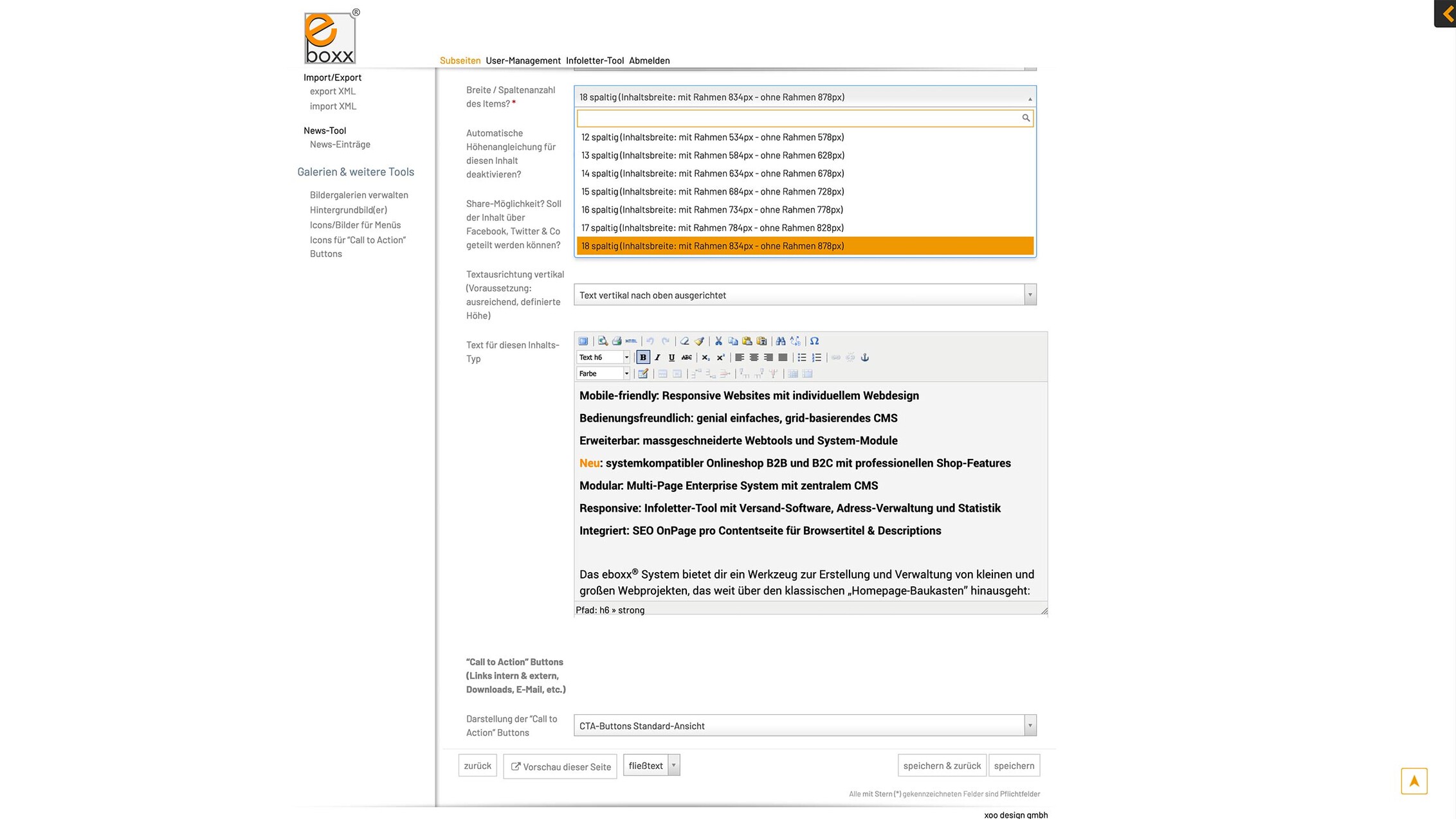 eboxx® cms content management system